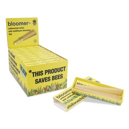 [ooz065b] Pre Rolled Cones Bloomer Unbleached Queen Size with Wildflower Filter Tip 3 Per Pack Box of 20
