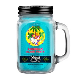 [skh1010] Candle Beamer Smoke Killer Collection Caribbean Island Party Large Glass Mason Jar 12oz