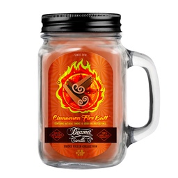 [skh1011] Candle Beamer Smoke Killer Collection Cinnamon Fireball Large Glass Mason Jar 12oz
