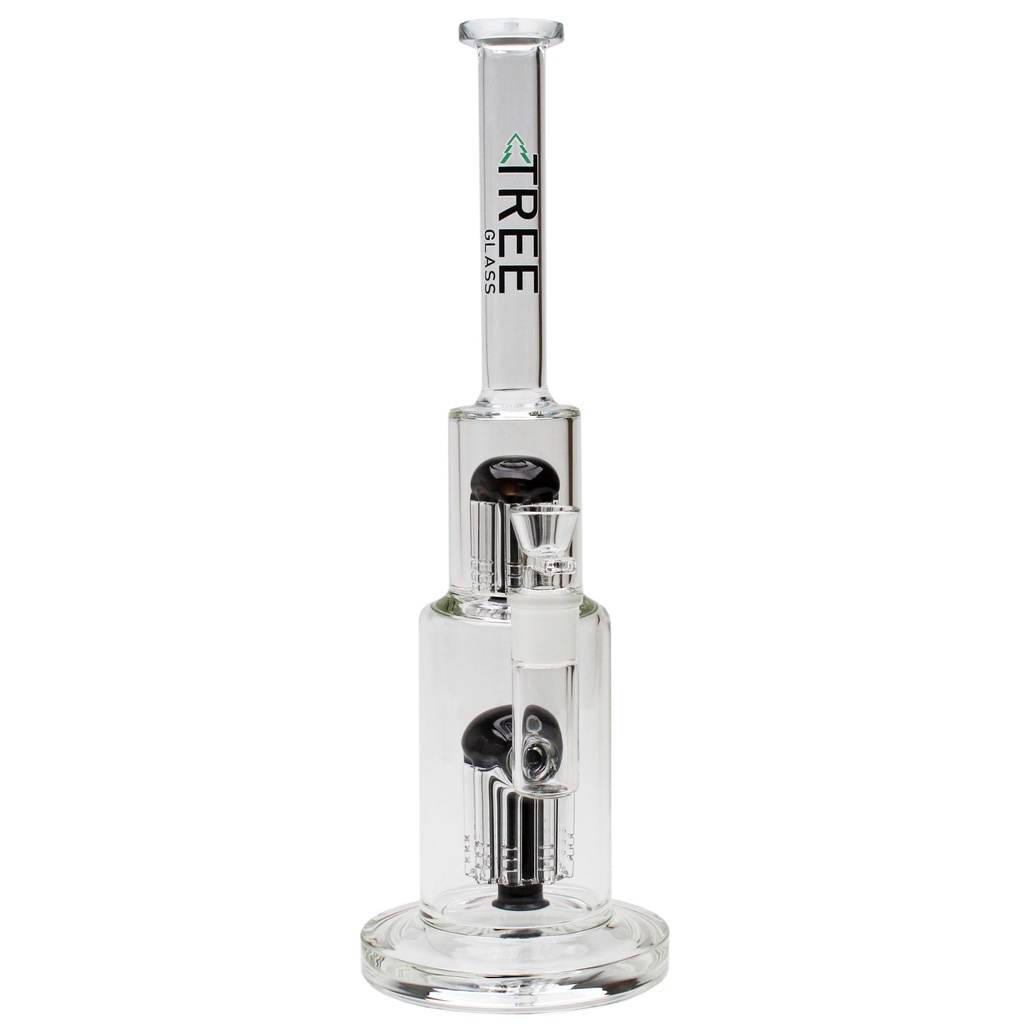 Tree Glass 15" Double Tree Cake Bong