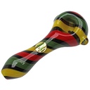 Tree Glass 4" Rasta Swirl Glass Pipe