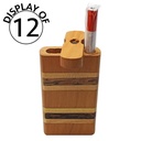 Wooden Pipe Genuine Pipe Co Light Teak Dual Stripe - Large - Display/12