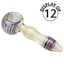 Glass Pipe Genuine Pipe Co 3" Double Blown Fumed - Display/12