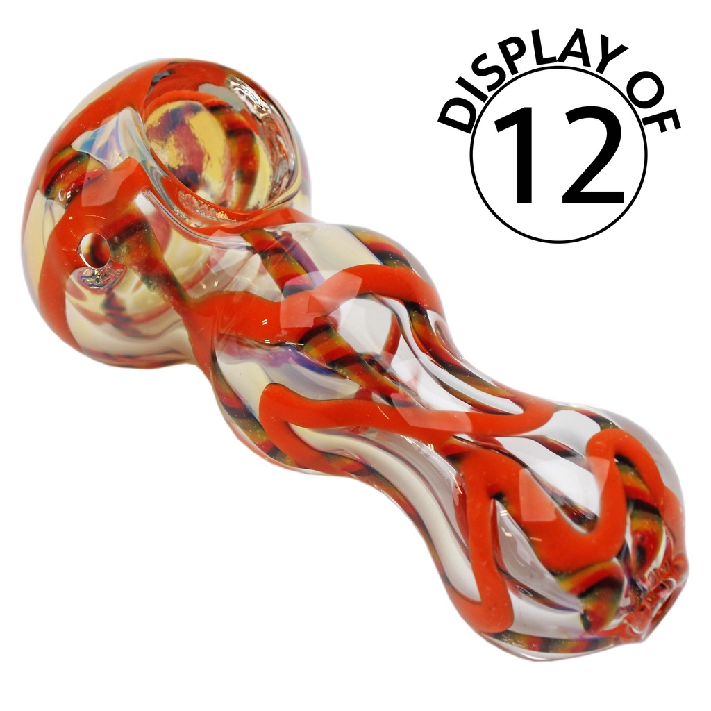 Glass Pipe Genuine Pipe Co 3" Heavy Colour Rake - Display/12