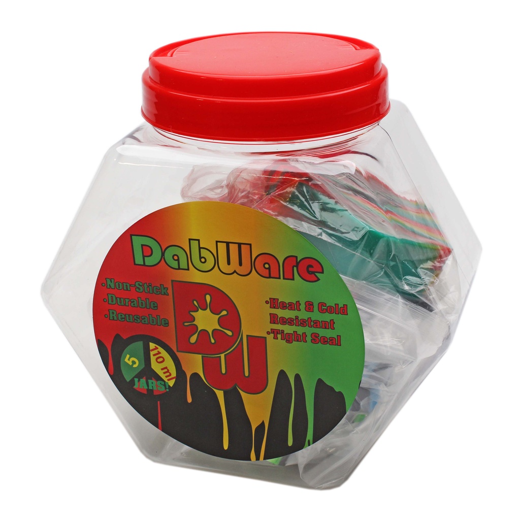 Silicone Container - DabWare Mega Hexagon 8-in-1 110ml - 5PCS Fishbowl