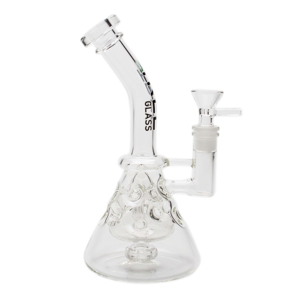 Tree Glass 10" Perked Fabrige Beaker Bubbler