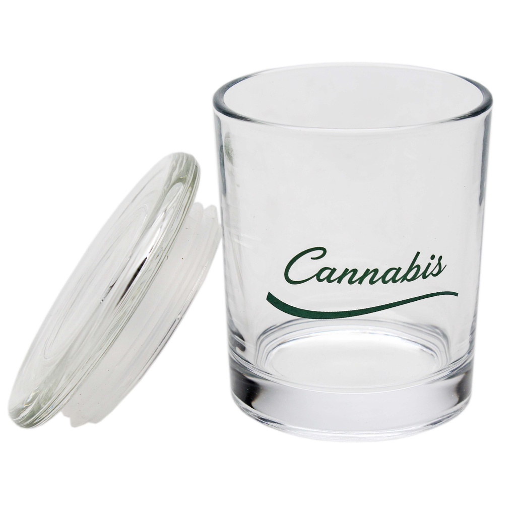 Storage Jar Stor Glass Pop Top Cannabis Design