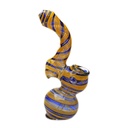 Glass Bubbler Genuine Pipe Co 3" Stand Up Bubbler Color Swirl Yellow