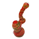 Glass Bubbler Genuine Pipe Co Reversal Stand Up Bubbler Rasta