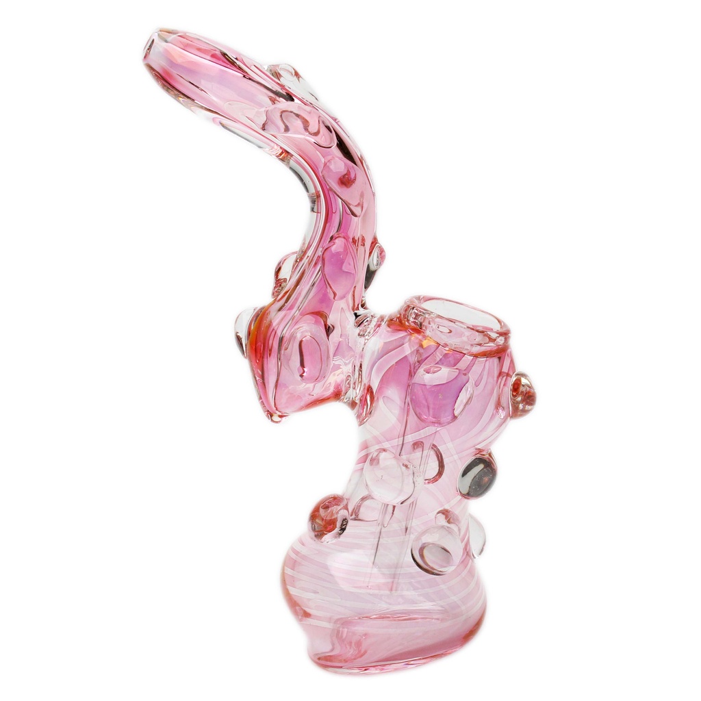 Glass Bubbler Genuine Pipe Co Gold Fumed Stand Up Bubbler