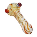 Glass Pipe Genuine Pipe Co 4" Fumed Striped - Display/12