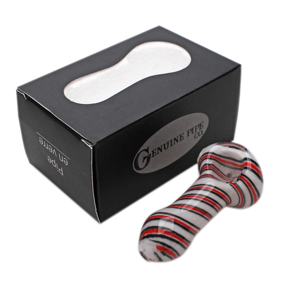 Glass Pipe Genuine Pipe Co 2.5" Striped - Display/12