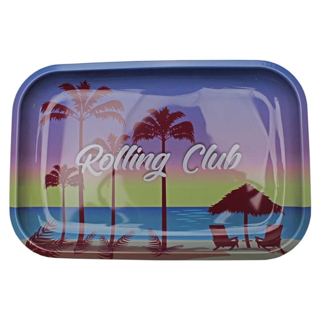 Rolling Club Metal Rolling Tray - Medium - Paradise City