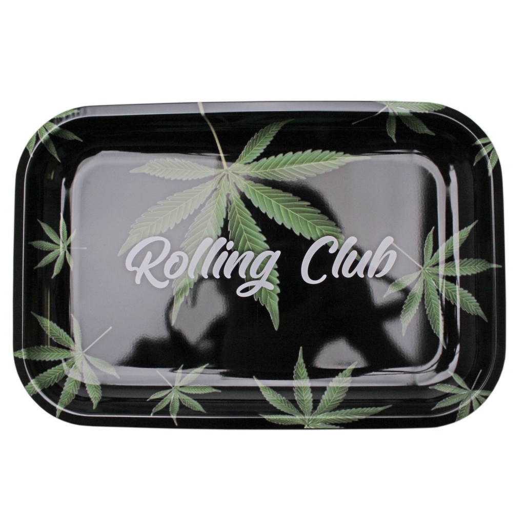 Rolling Club Metal Rolling Tray - Medium - Leaves