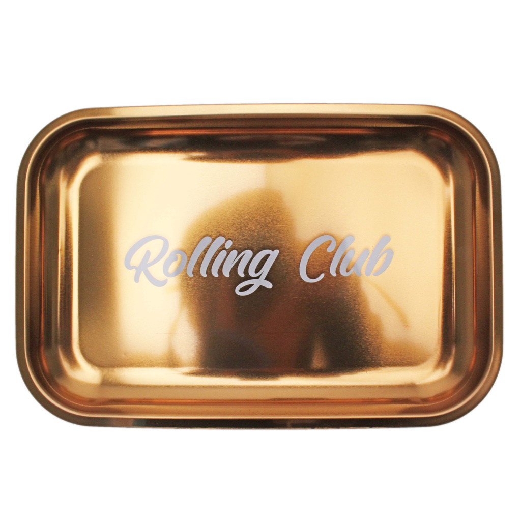 Rolling Club Metal Rolling Tray - Medium - Gold