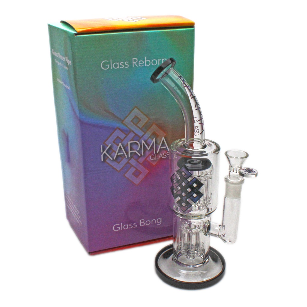 Glass Bong Karma 11" Double Tree Bend