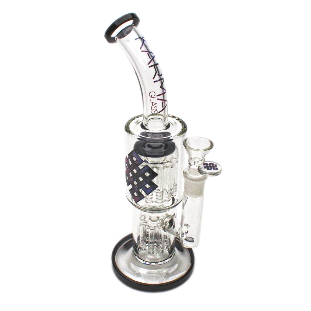 Glass Bong Karma 11" Double Tree Bend