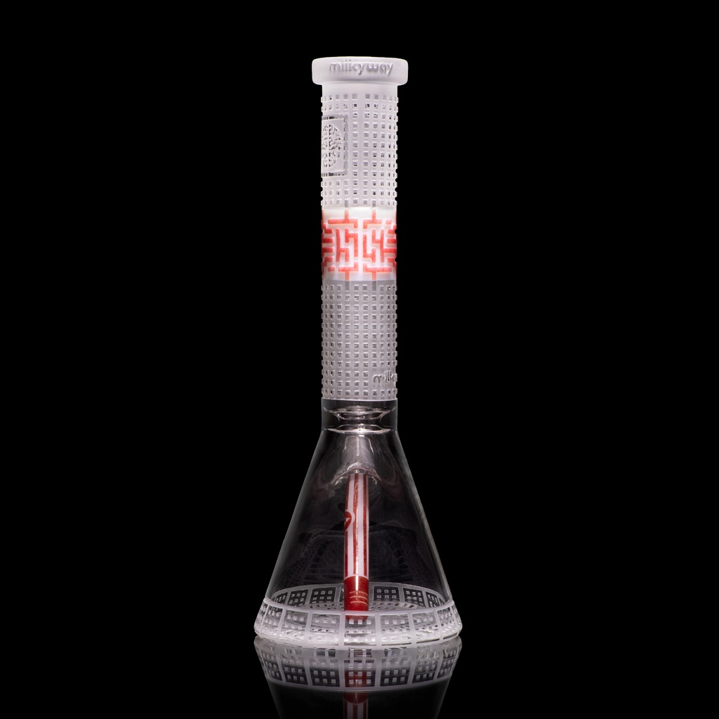 Glass Bong - Milkyway 14" 9mm Bio-Grid Beaker