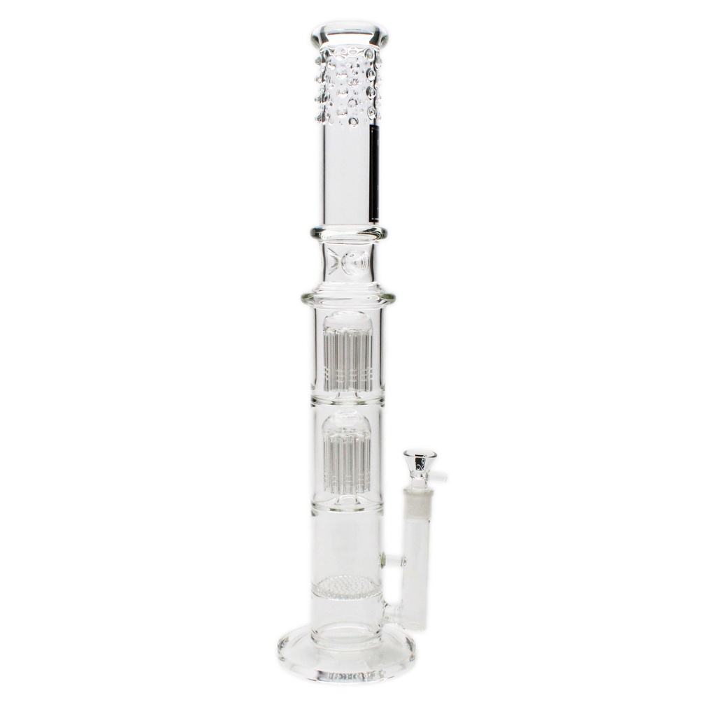 BoroSci 22" Triple Perk Double Tree, Honeycomb Bong