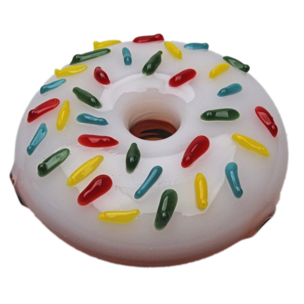 BoroSci 3" Glass Sprinkle Donut Handpipe