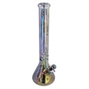 Glass Bong - 18" 7mm  Beaker Chrome Snowflake