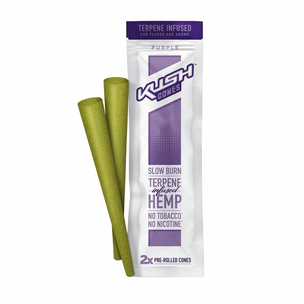 Hemp Wrap Kush Cone Terpenes Purple Box of 15