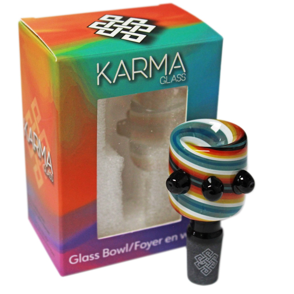 Glass Bowl Karma 14mm Reversal, Black Joint