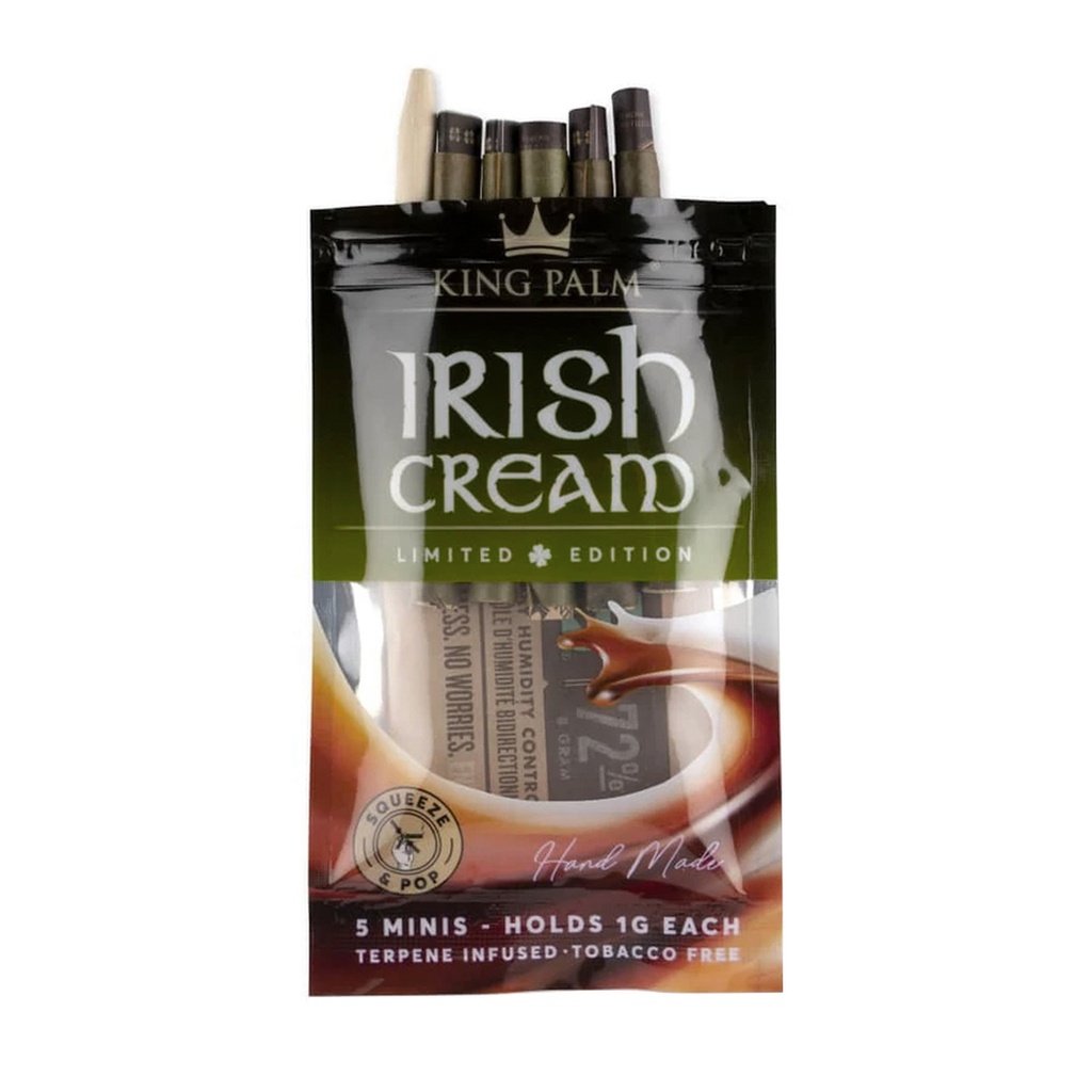 King Palm Mini Irish Pre-Roll Pouch - Irish Cream - 5 Per Pack  - Box Of 15