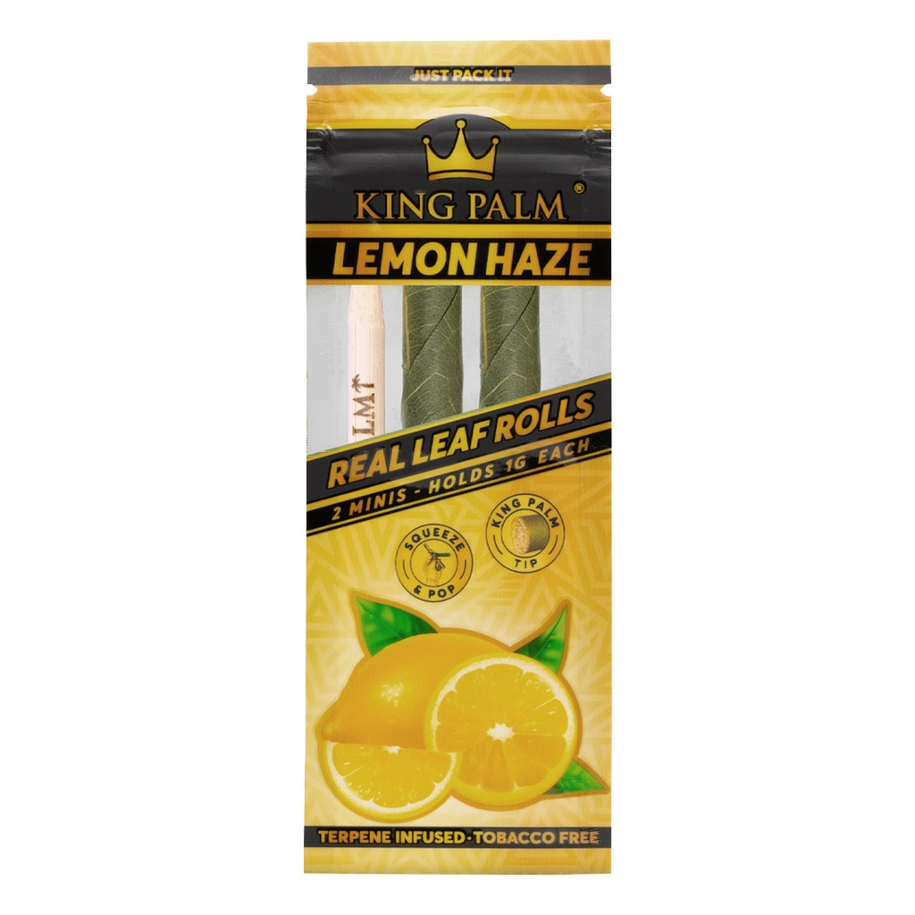 King Palm Mini Pre-Roll Pouch - Lemon Haze- 2 Per Pack - Box Of 20 