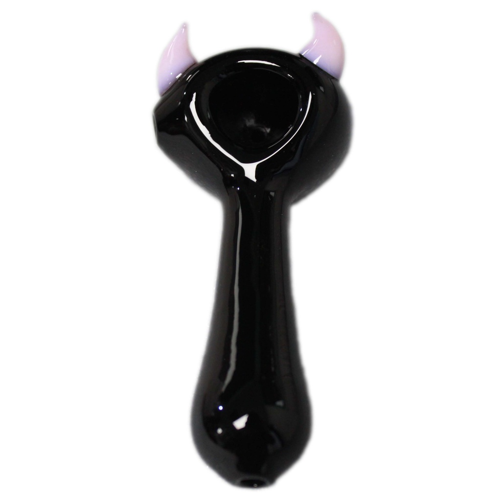 Glass Pipe BoroSci 4" Pink Horns