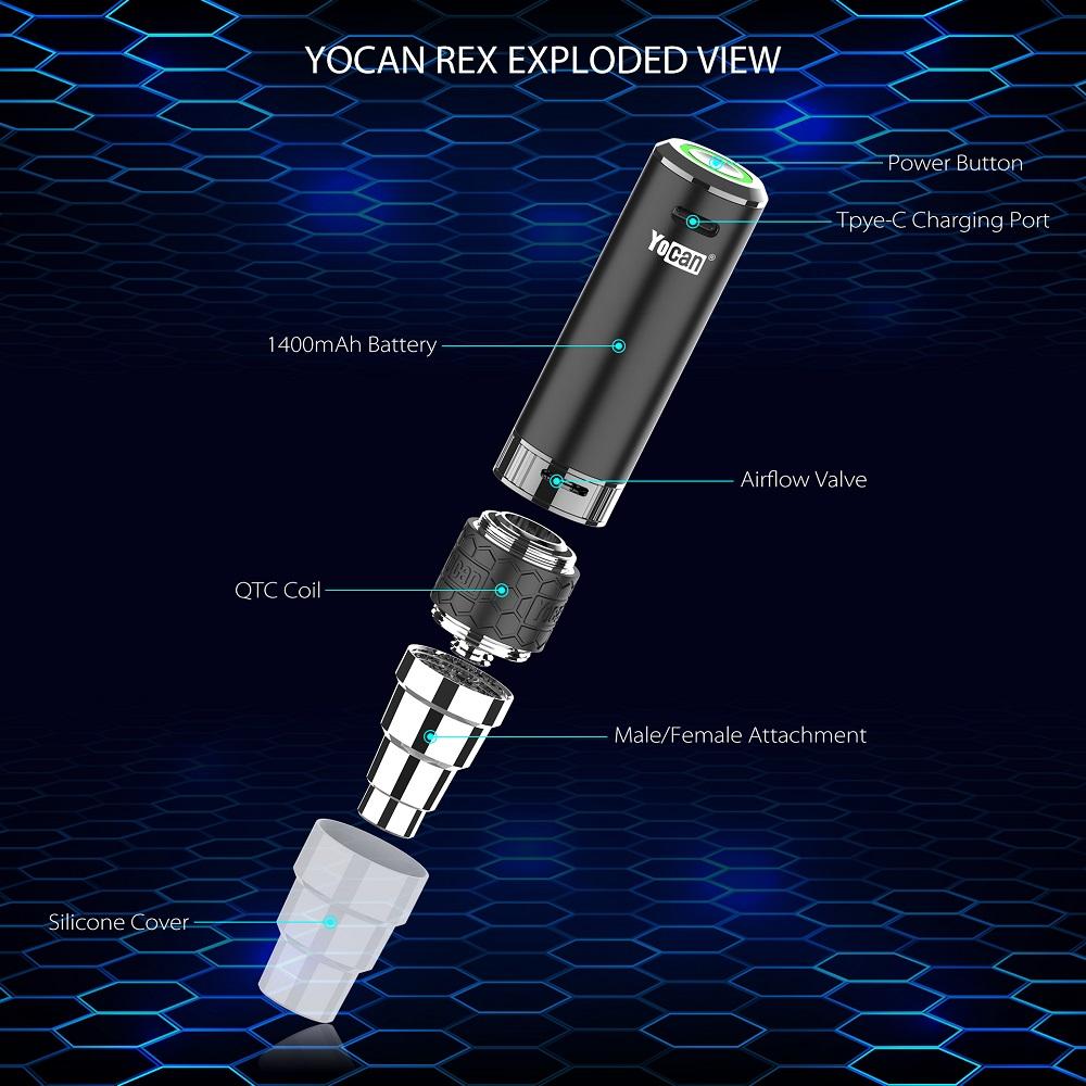 Extract Bong Vaporizer Yocan Rex Portable Enail Vaporizer Kit