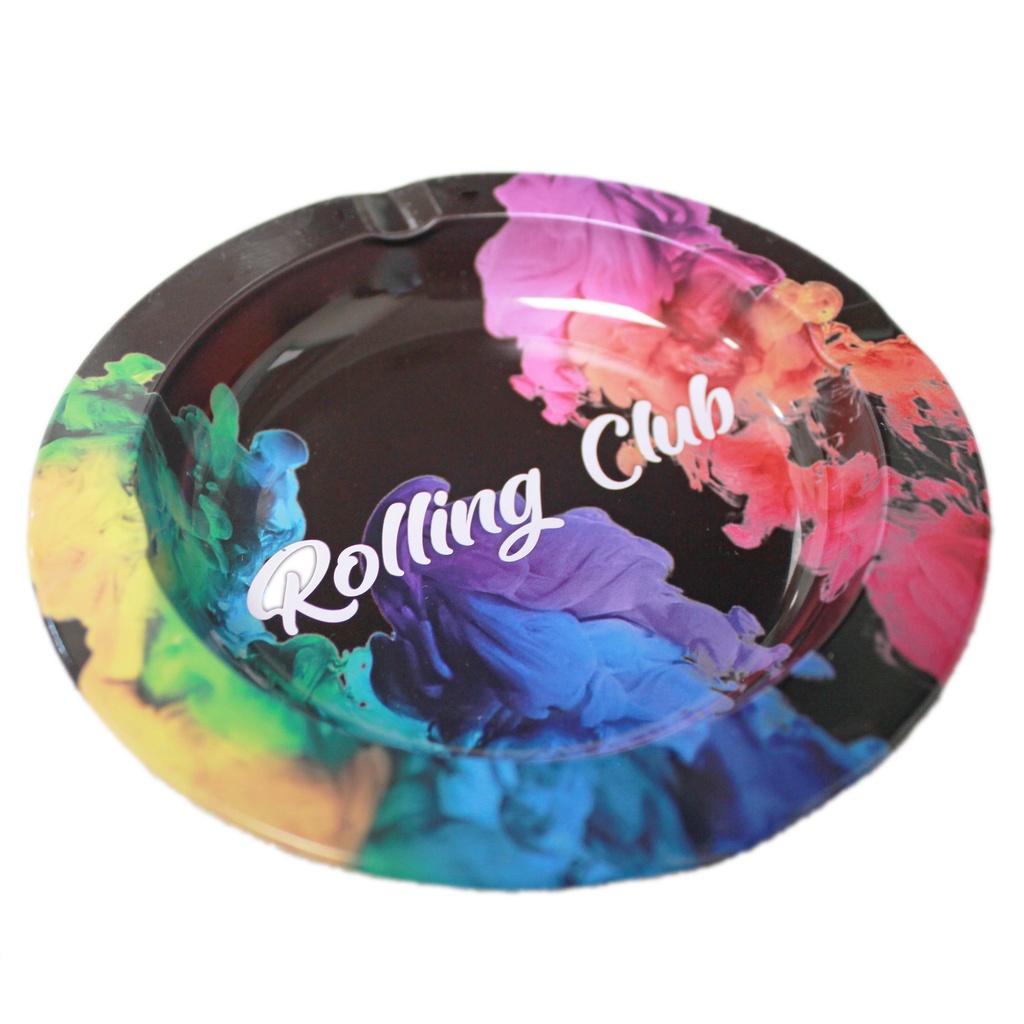 Rolling Club Metal Ashtray - Small - Rainbow Fumes