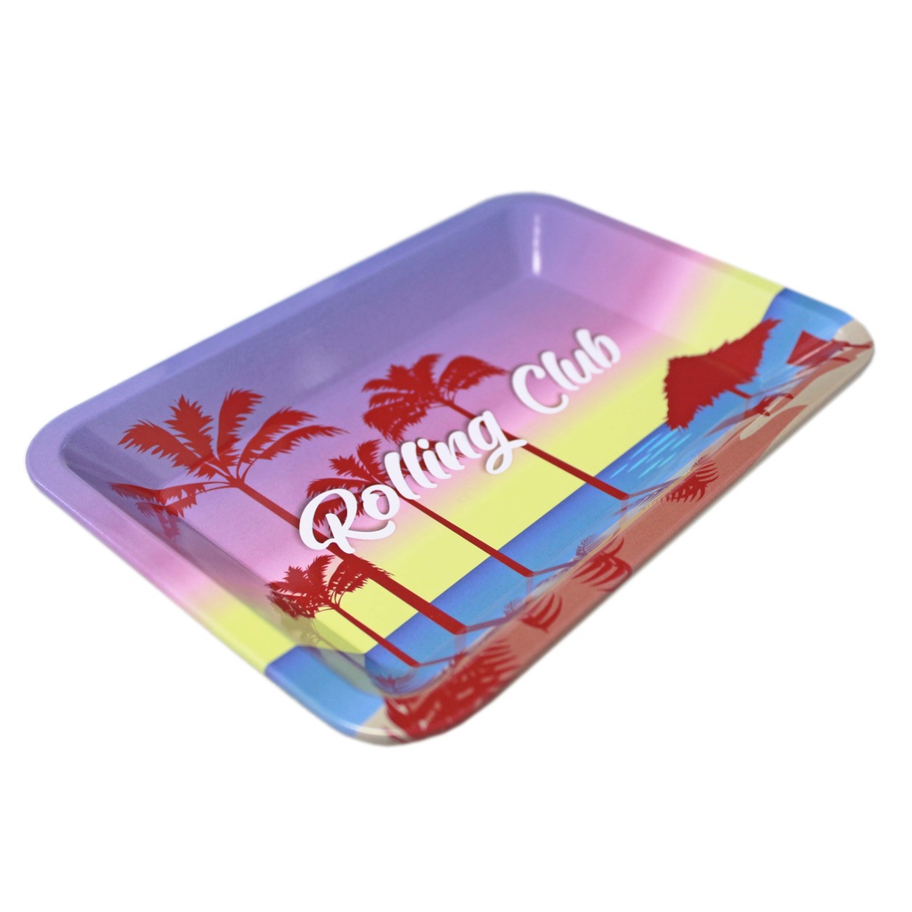 Rolling Club Metal Rolling Tray - Small - Paradise City