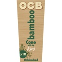 Rolling Papers OCB King Size Bamboo Pre-Rolled Cones - 10 Pack - Box of 12