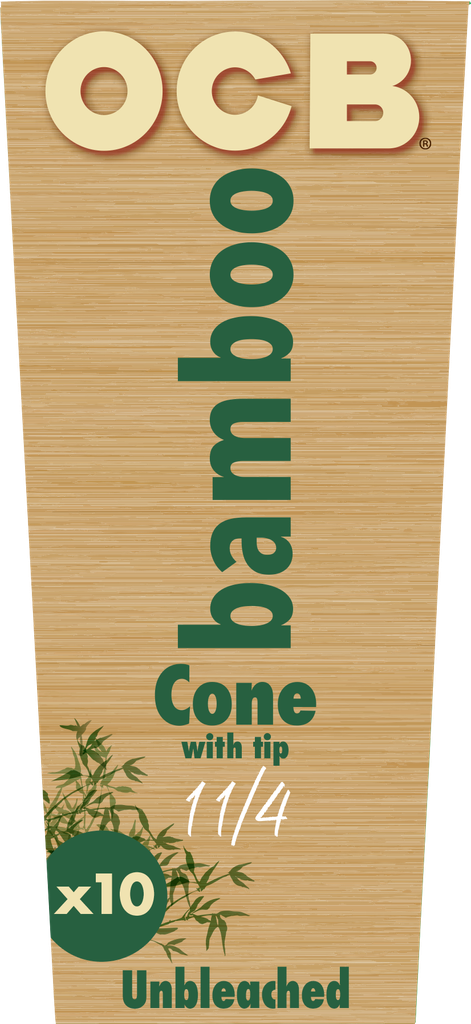 Rolling Papers OCB Bamboo Cones 1.25 - 10 Pack - Box of 12