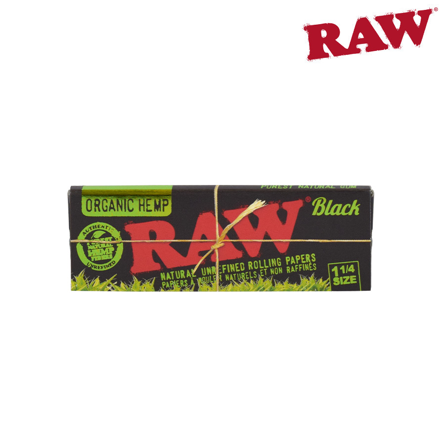 Raw Black Organic 1 1/4 Rolling Papers Box/24