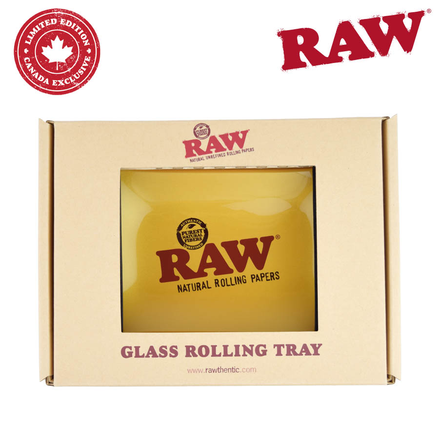 Raw Gold Glass Rolling Tray Mini 