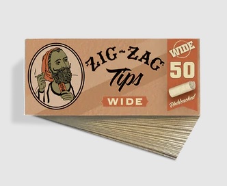 Rolling Tips Zig Zag Wide Tips Box of 50