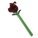 Glass Pipe BoroSci Red Rose Pipe