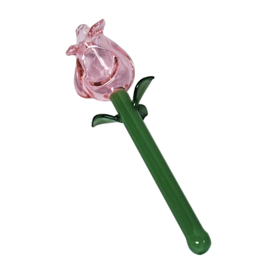 Glass Pipe BoroSci Pink Rose Pipe