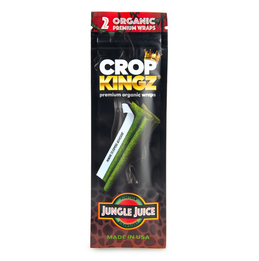 Hemp Wraps Crop Kingz 2pk Jungle Juice self Sealing Box of 15