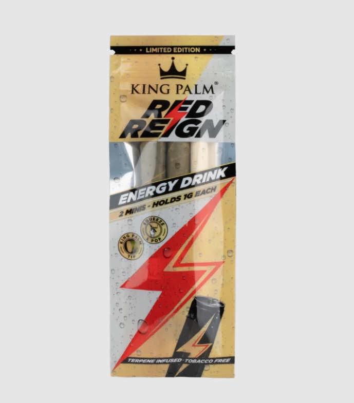 King Palm Mini Pre-Roll - Red Reign - 2 per pack Box of 20