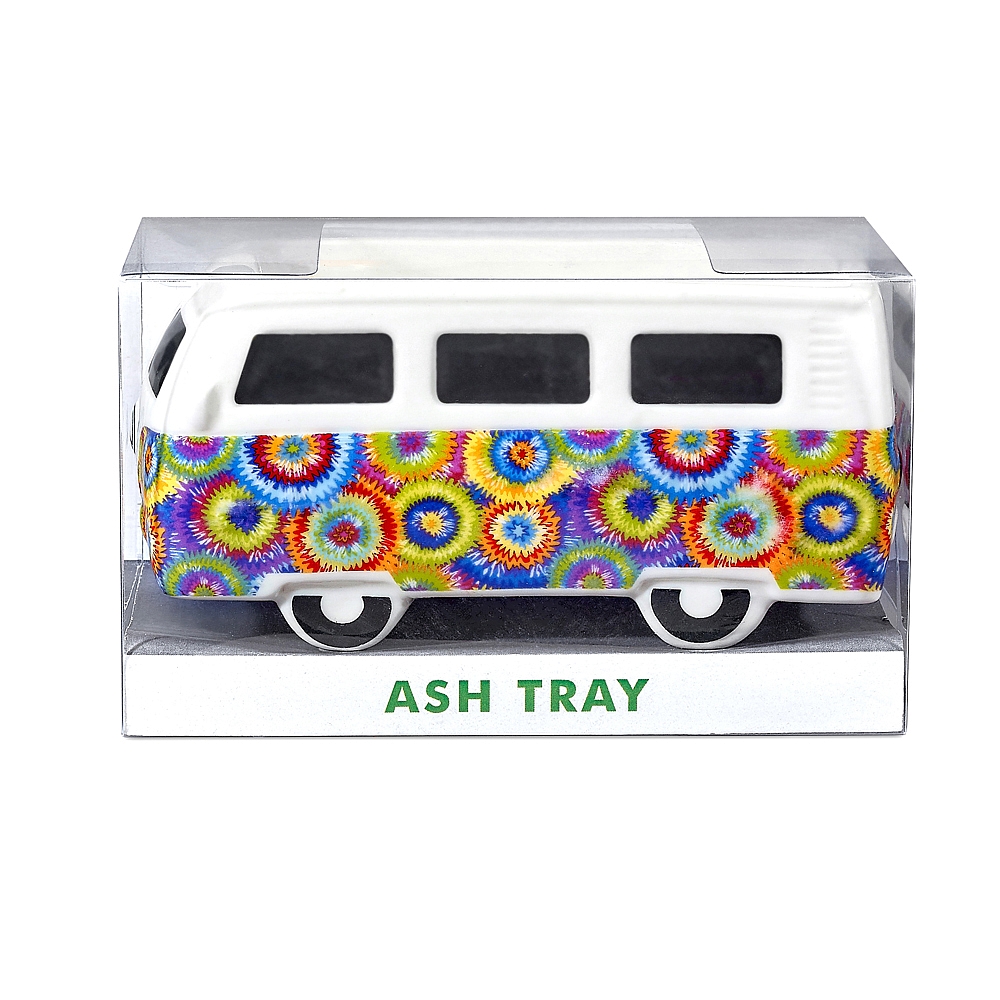 Ash Tray Ceramic Roast and Toast Bus Flower Burst