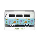 Ash Tray Ceramic Roast and Toast Bus Flower Power