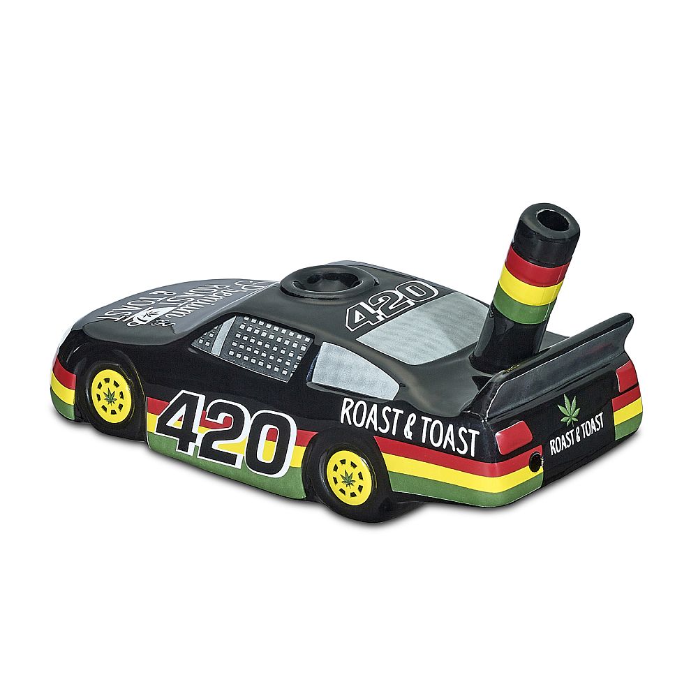 Ceramic Roast and Toast Race Car Pipe