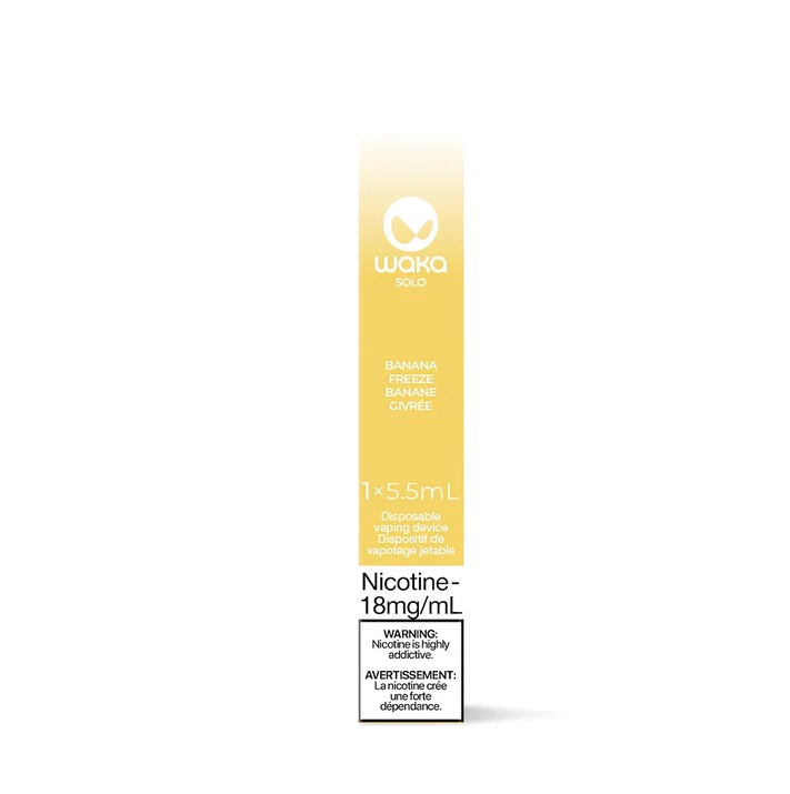*EXCISED* Disposable Vape Waka Solo 1800 Puff Banana Freeze Box of 10