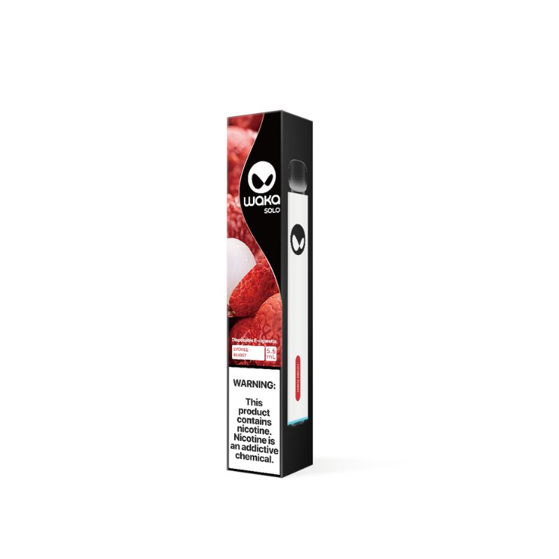 *EXCISED* Disposable Vape Waka Solo 1800 Puff Lychee Burst Box of 10