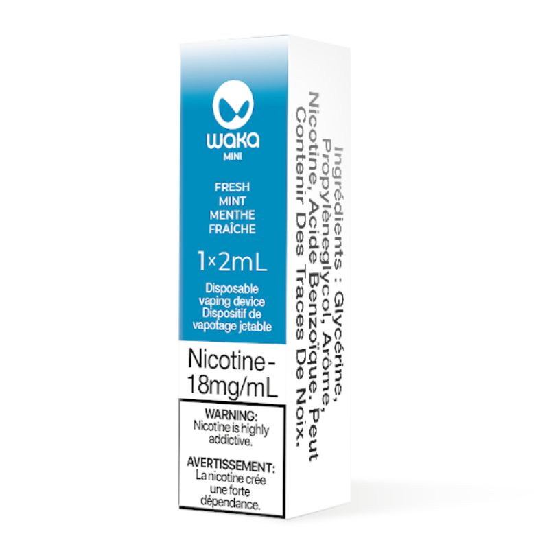 *EXCISED* Disposable Vape Waka Mini 700 Puff Fresh Mint Box of 10