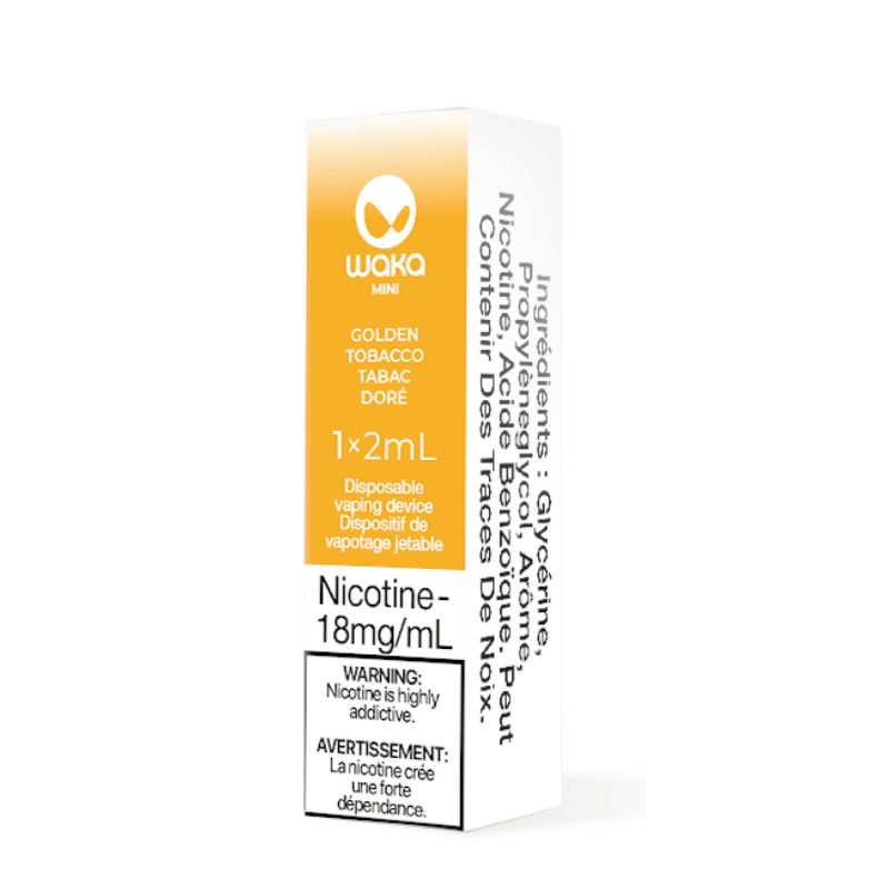 *EXCISED* Disposable Vape Waka Mini 700 Puff Golden Tobacco Box of 10