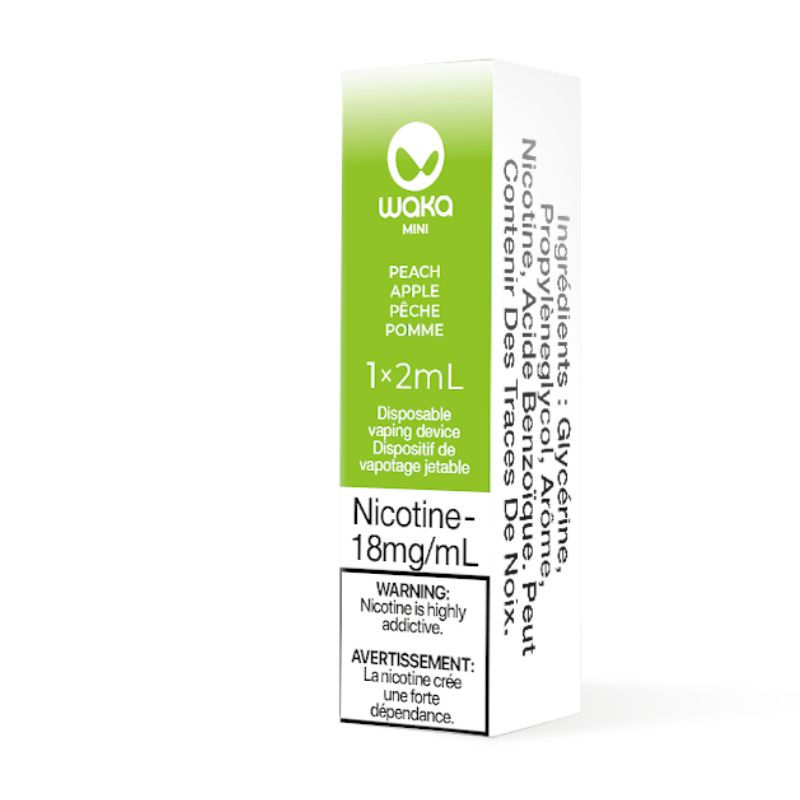 *EXCISED* Disposable Vape Waka Mini 700 Puff Peach Apple Box of 10